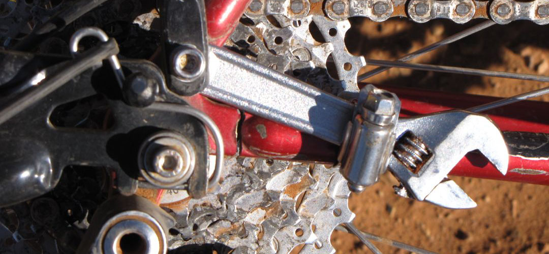 emergency bike frame repair, bike touring