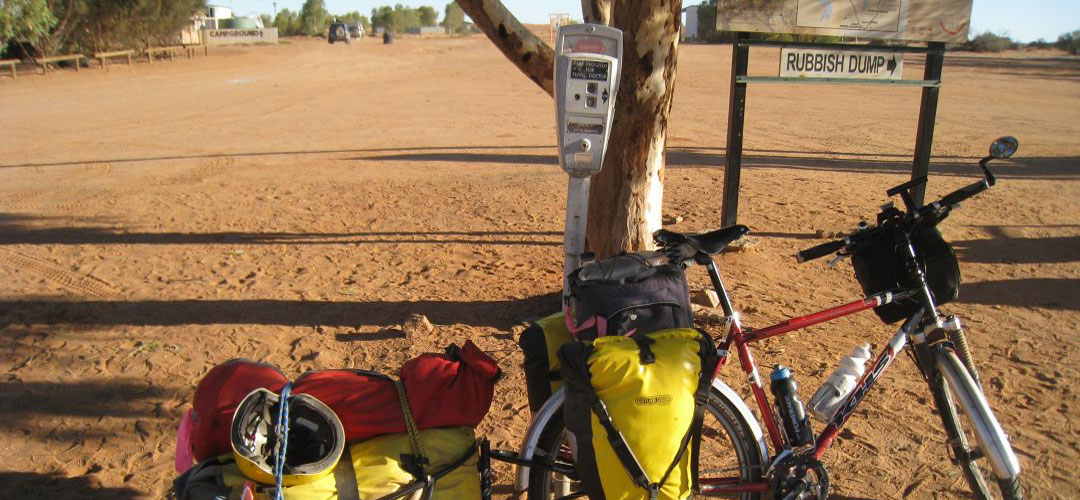 bike at William Creek, Oodnadatta Track, South Australia