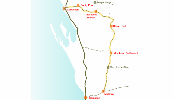 South Gascoyne, Western Australia map